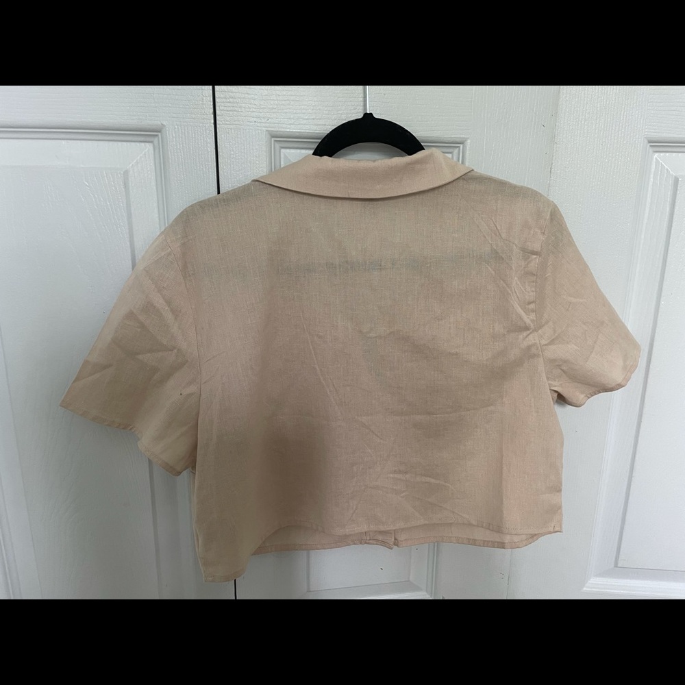 H&M Crop Shirt in beige - Picture 8 of 9